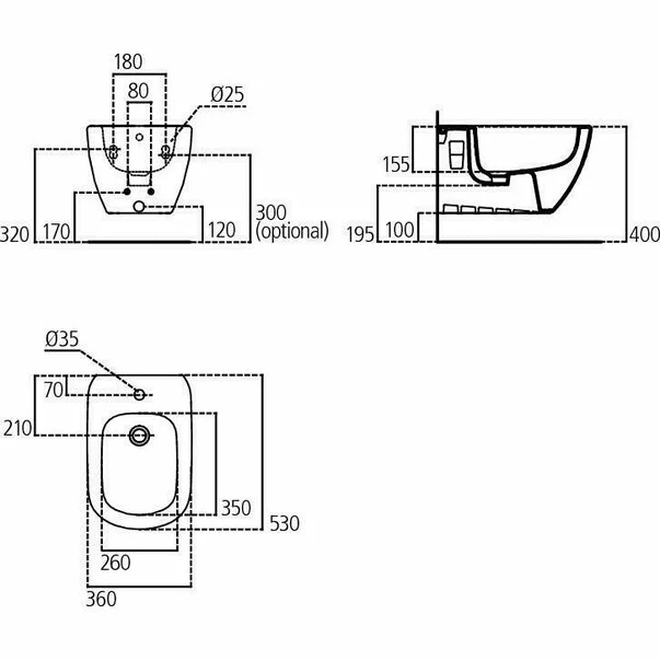 Bideu suspendat Ideal Standard Tesi din Gama Tesi imagine 4