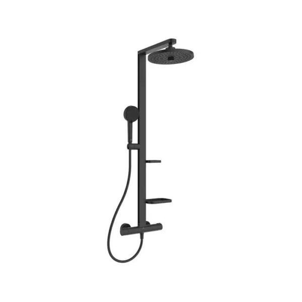 Coloana de dus cu baterie termostatata negru mat Ideal Standard Alu+
