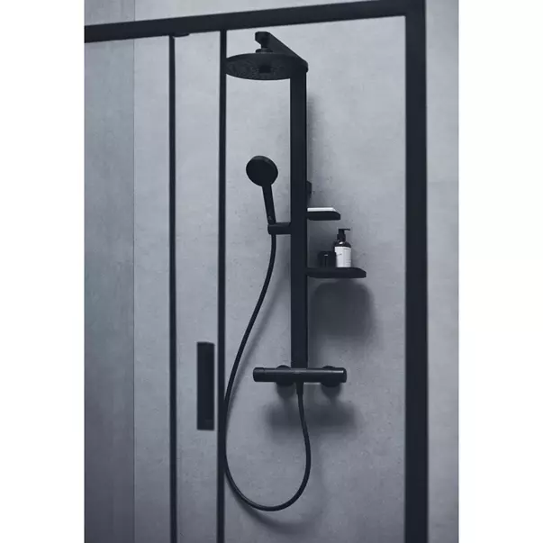 Coloana de dus cu baterie termostatata negru mat Ideal Standard Alu+ imagine 10