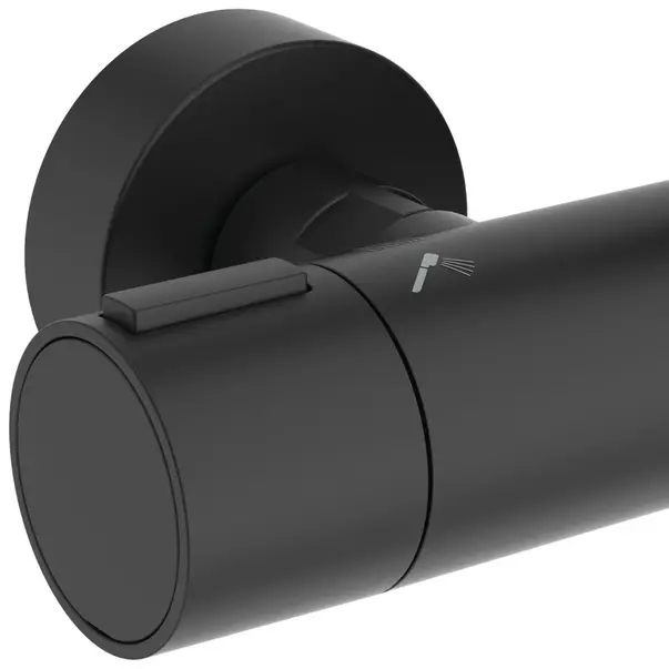 Coloana de dus cu baterie termostatata negru mat Ideal Standard Alu+ imagine 6