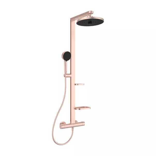 Coloana de dus cu baterie termostatata rose mat Ideal Standard Alu+ imagine 2