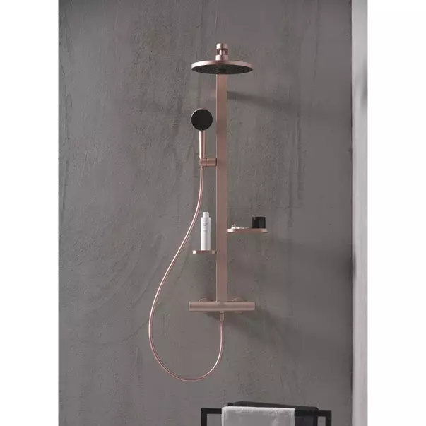 Coloana de dus cu baterie termostatata rose mat Ideal Standard Alu+ imagine 11