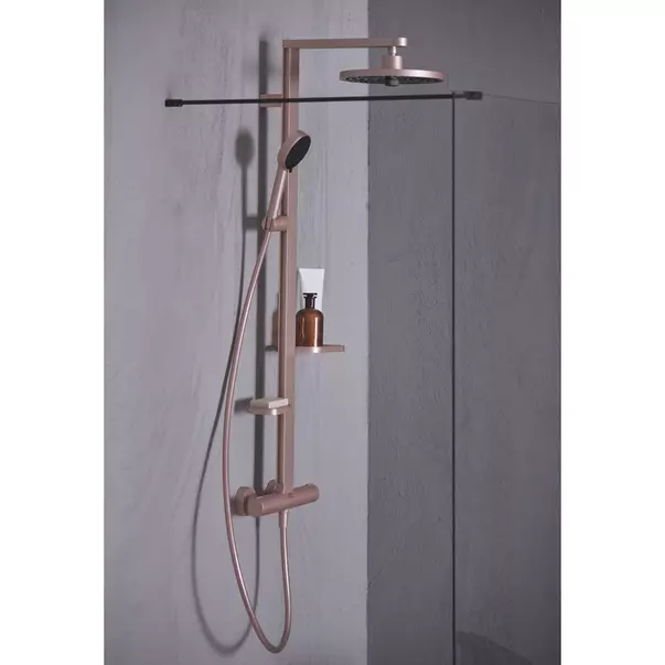 Coloana de dus cu baterie termostatata rose mat Ideal Standard Alu+ imagine 10