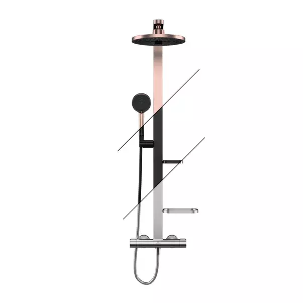 Coloana de dus cu baterie termostatata rose mat Ideal Standard Alu+ imagine 3