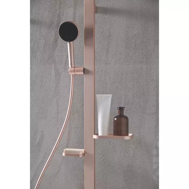 Coloana de dus cu baterie termostatata rose mat Ideal Standard Alu+ imagine 8