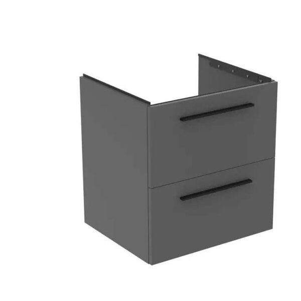Dulap baza suspendat Ideal Standard i life B gri quartz mat 2 sertare 60 cm