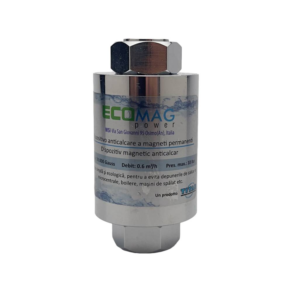 Filtru anticalcar, Titan Ecomag, 1/2", filtrare apa, magnetic